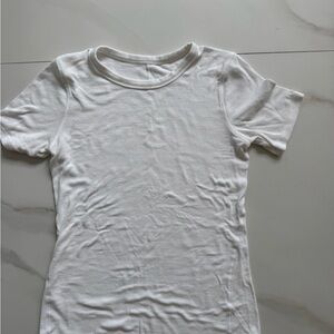 Lululemon Athletica White Textured Tee